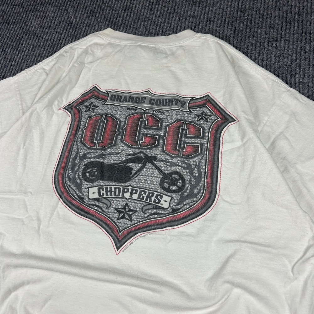 Orange County Choppers Shirt Mens XL OCC White Delta Magnum 2003 Vintage